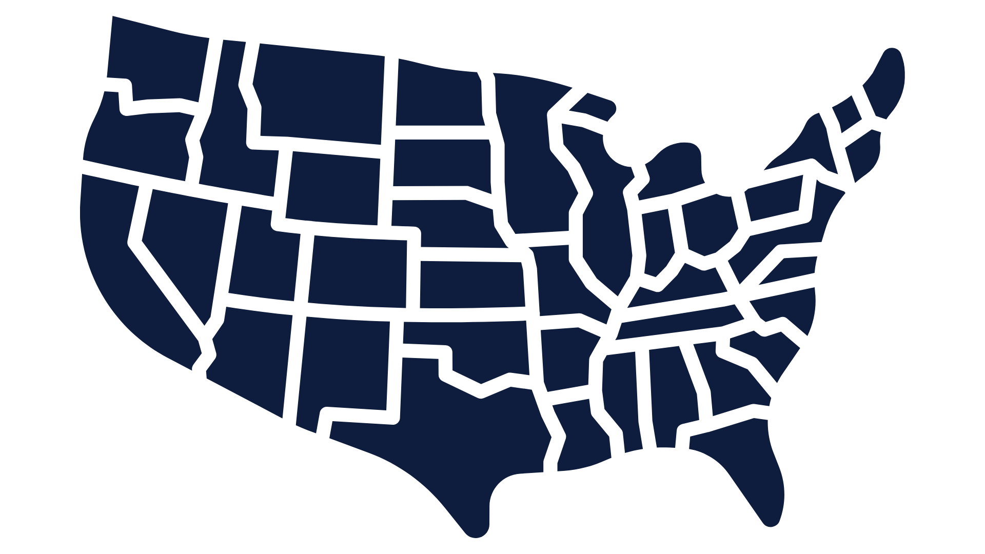 Map of the United States showing EA Appraisal nationwide coverage